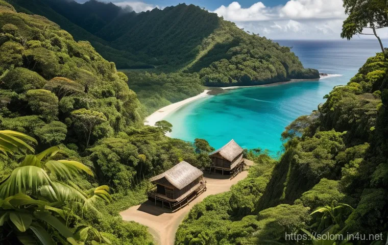 솔로몬 제도 도로 상태 - **Prompt 1: Navigating the Untamed Beauty**
A wide-angle shot of a sturdy, mud-splattered 4x4 ve...